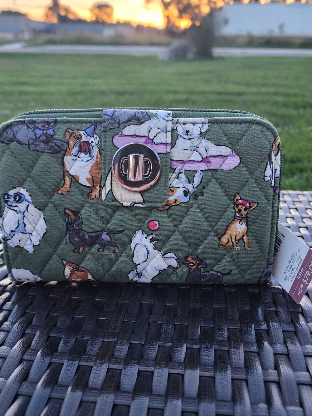 Vera Bradley Wallet Dog Park Print